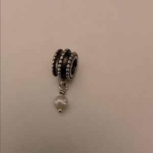 Pandora silver dangling pearl charms